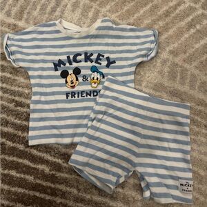 Mickey & Friends Blue Striped